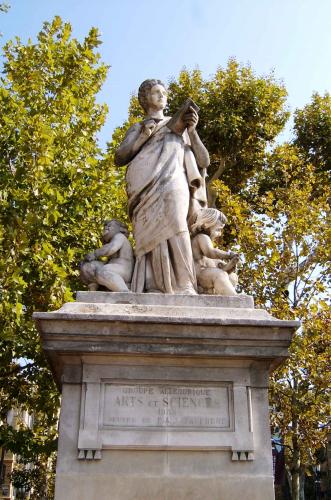 Statue at the Cours Mirabeau in Aix en Provence, France 